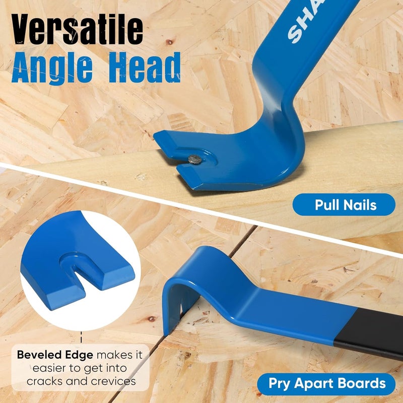 SHALL شريط برغي مسطح 15 بوصة، مزيل مسامير ثقيل، شريط قلاب من فولاذ عالي الكربون، شريط عجيب، أداة برغي مقاومة للتآكل لإزالة الألواح، تجديد المنزل والأعمال الخشبية - Image 4